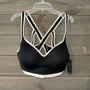 NWT VSX Women's Black and White Sports Bra.